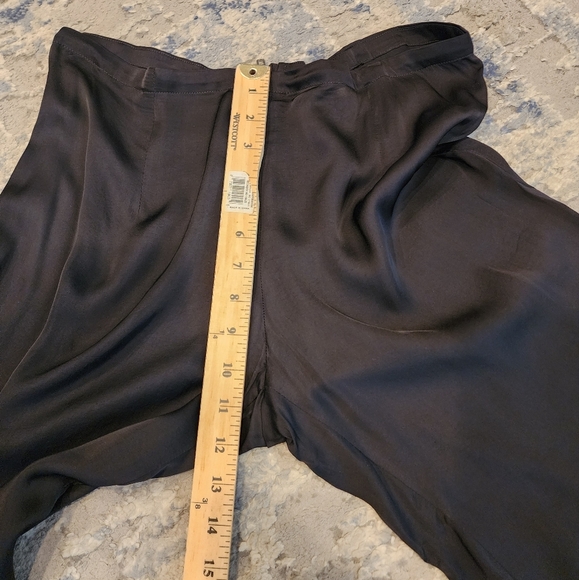 NWT Chaser Wideleg Crop Blacl Lightweight Flowy Pants Size Medium. - Picture 4 of 13